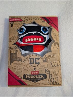 DC x Zuru Fuggler Harley Quinn Plush Monster - Black, Red, White